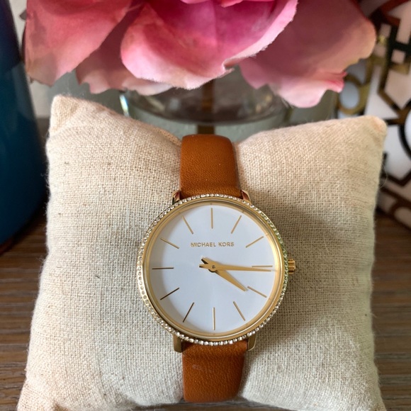 Michael KORS Pryer Brown Leather Watch OS main image 9